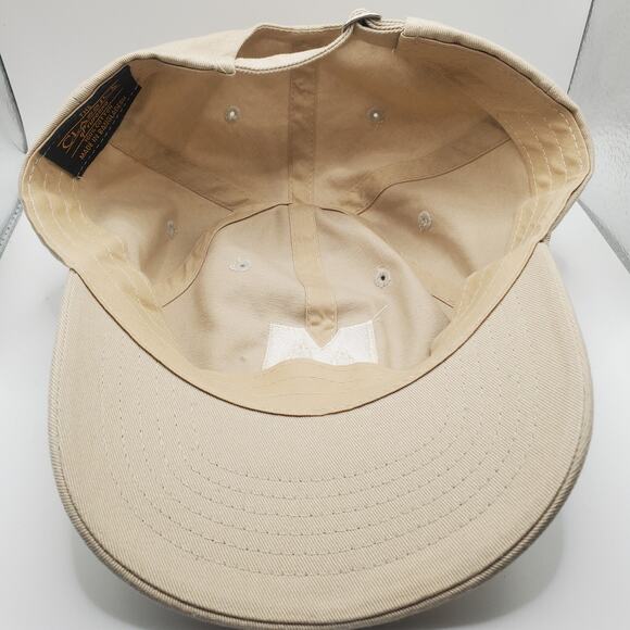 Metro M Logo Hat Beige Adjustable Strapback Cap Ecowash Yupoong New w/ Stickers - Picture 8 of 9